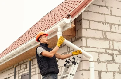 Pose et remplacement de gouttières à Princé